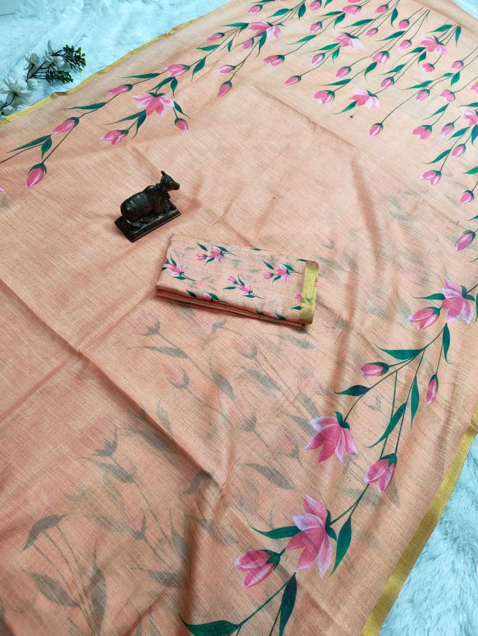 Linen Printed Saree