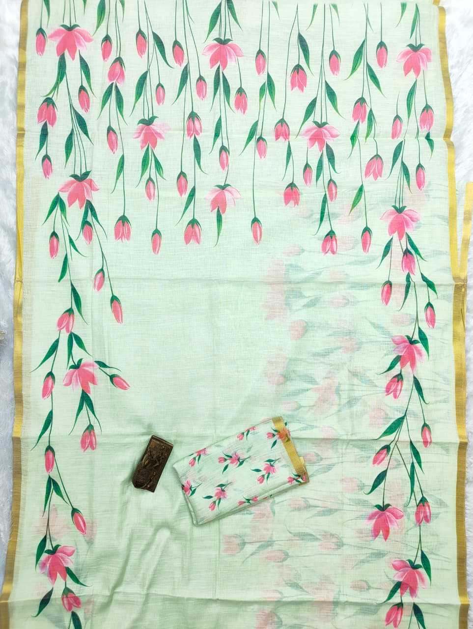 Linen Printed Saree