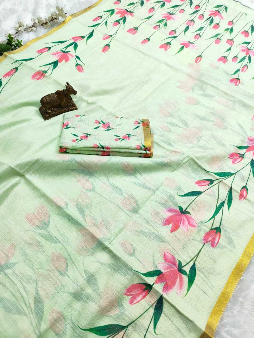Linen Printed Saree