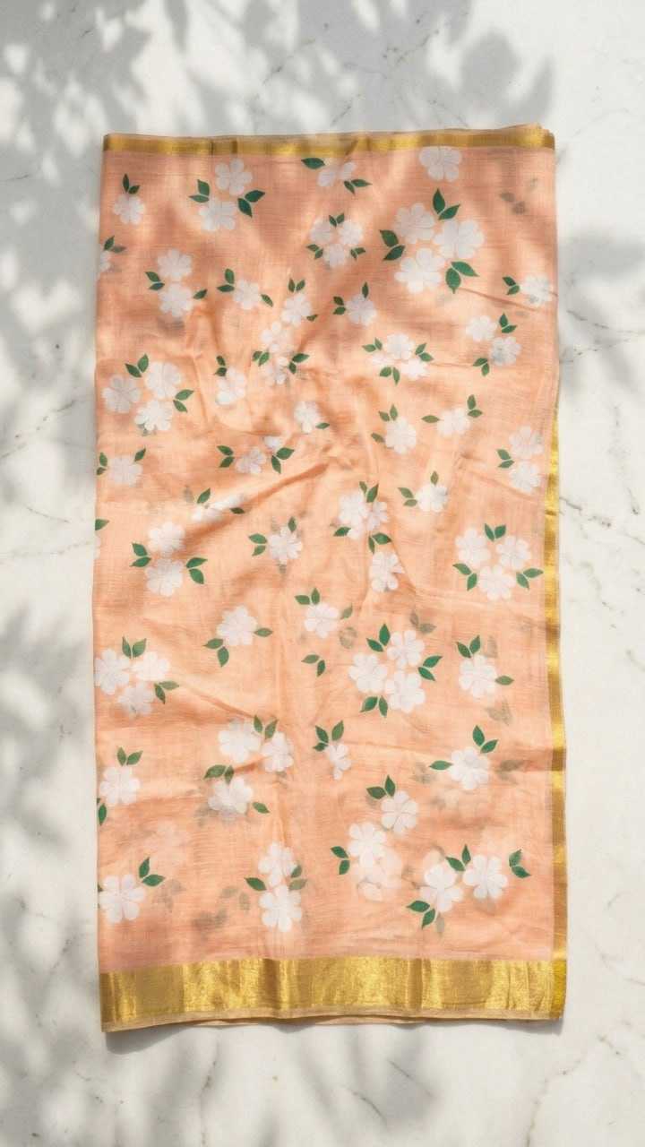 Linen Printed Saree