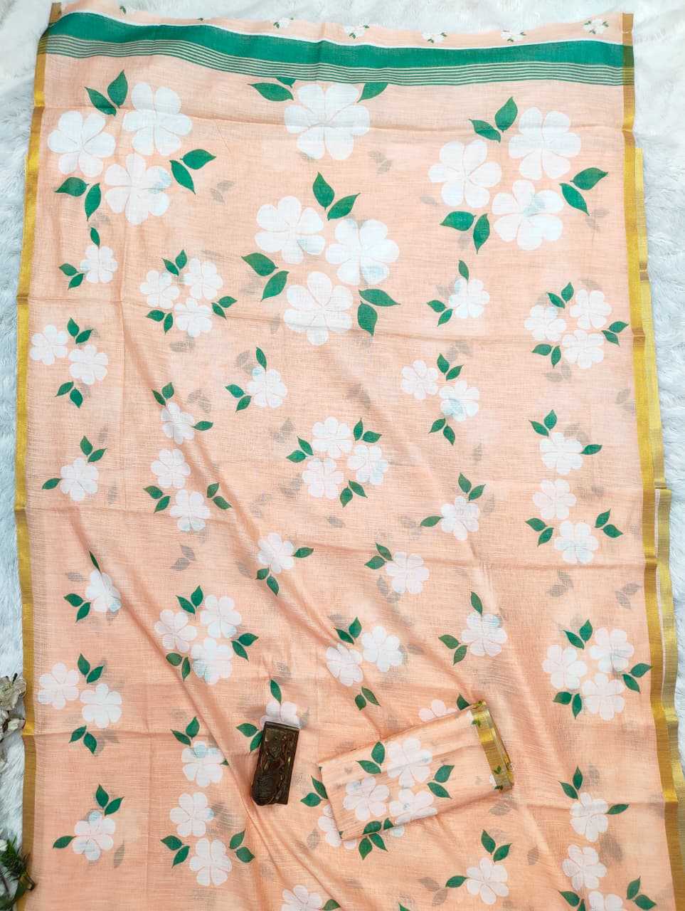 Linen Printed Saree