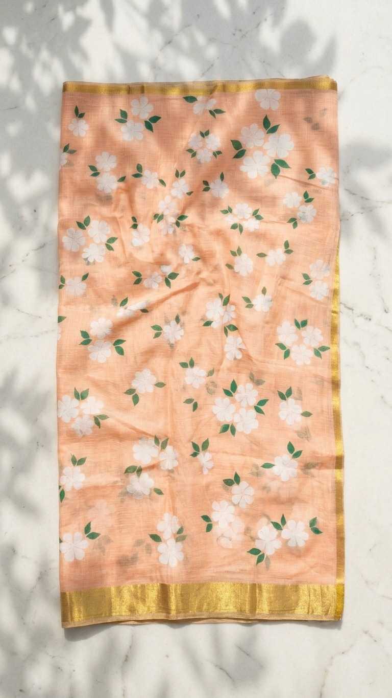 Linen Printed Saree