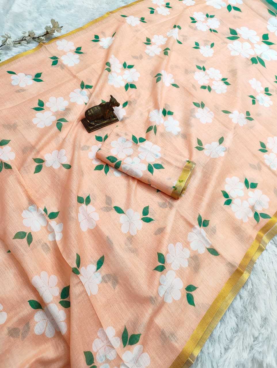 Linen Printed Saree