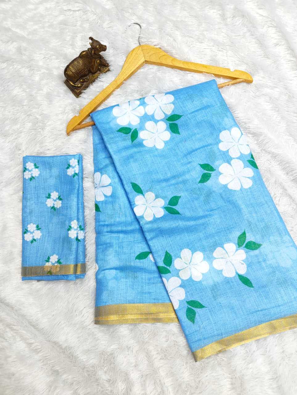 Linen Printed Saree