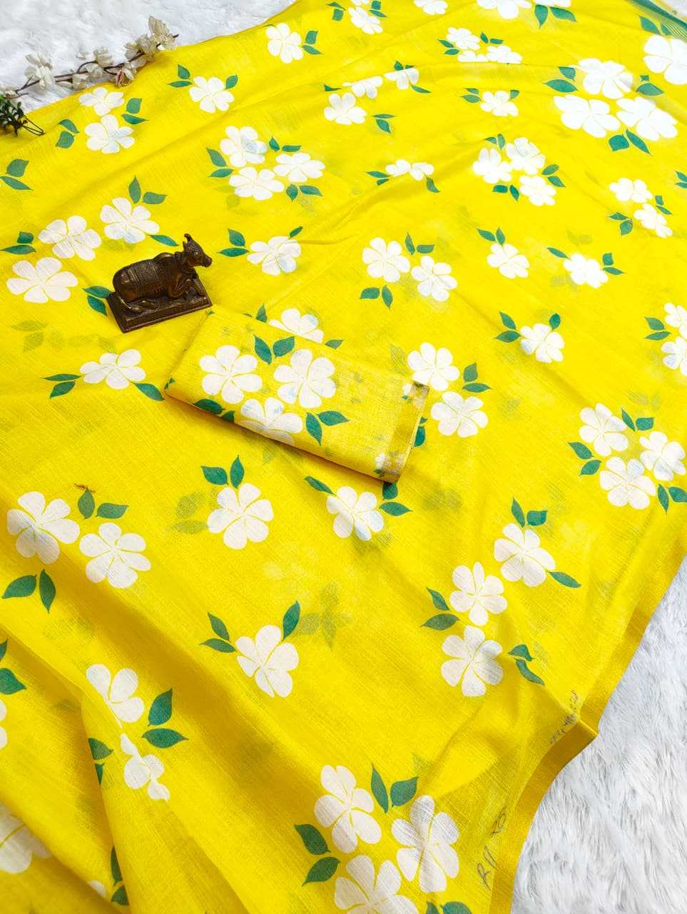 Linen Printed Saree