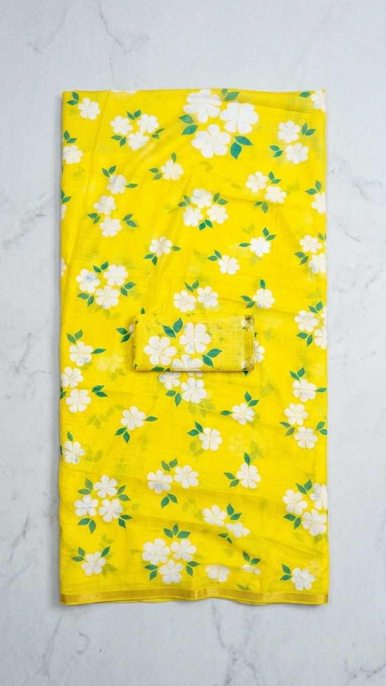 Linen Printed Saree