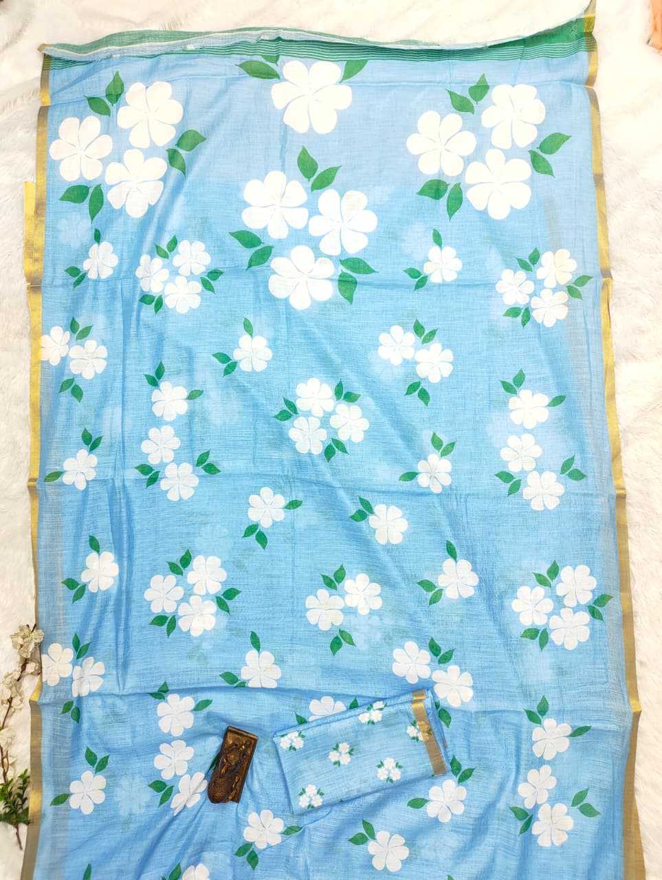 Linen Printed Saree