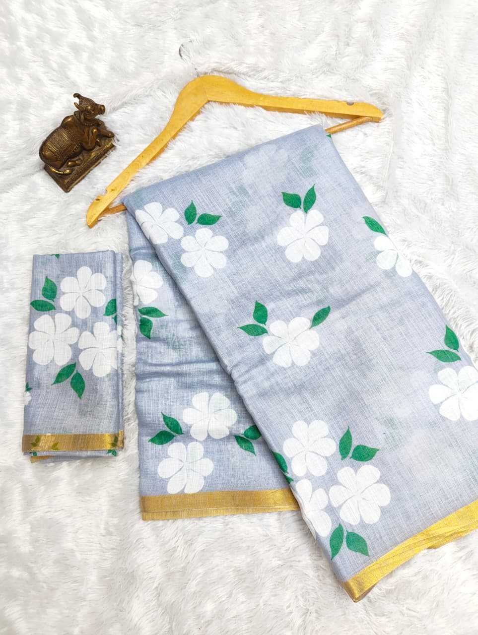 Linen Printed Saree