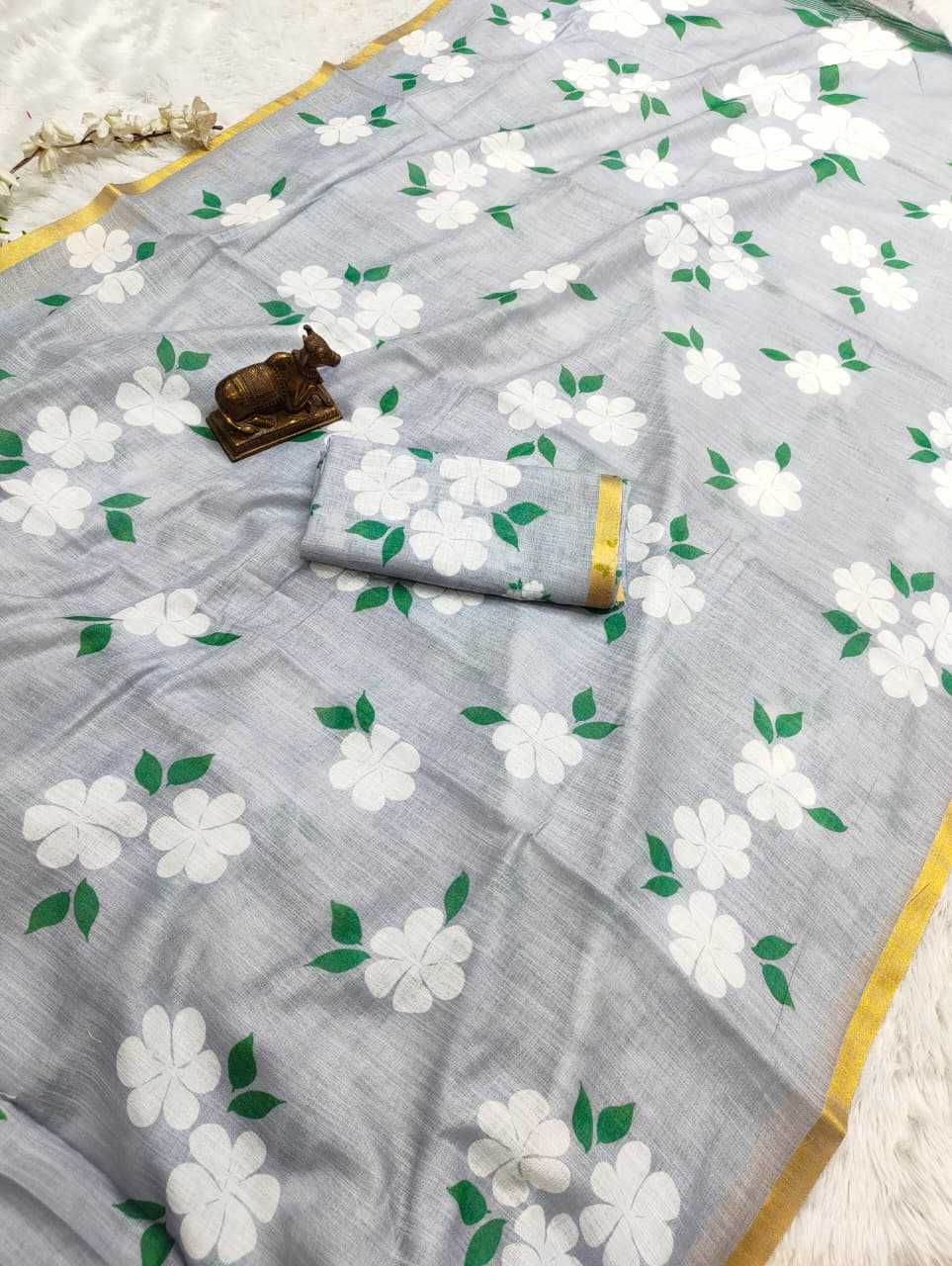 Linen Printed Saree