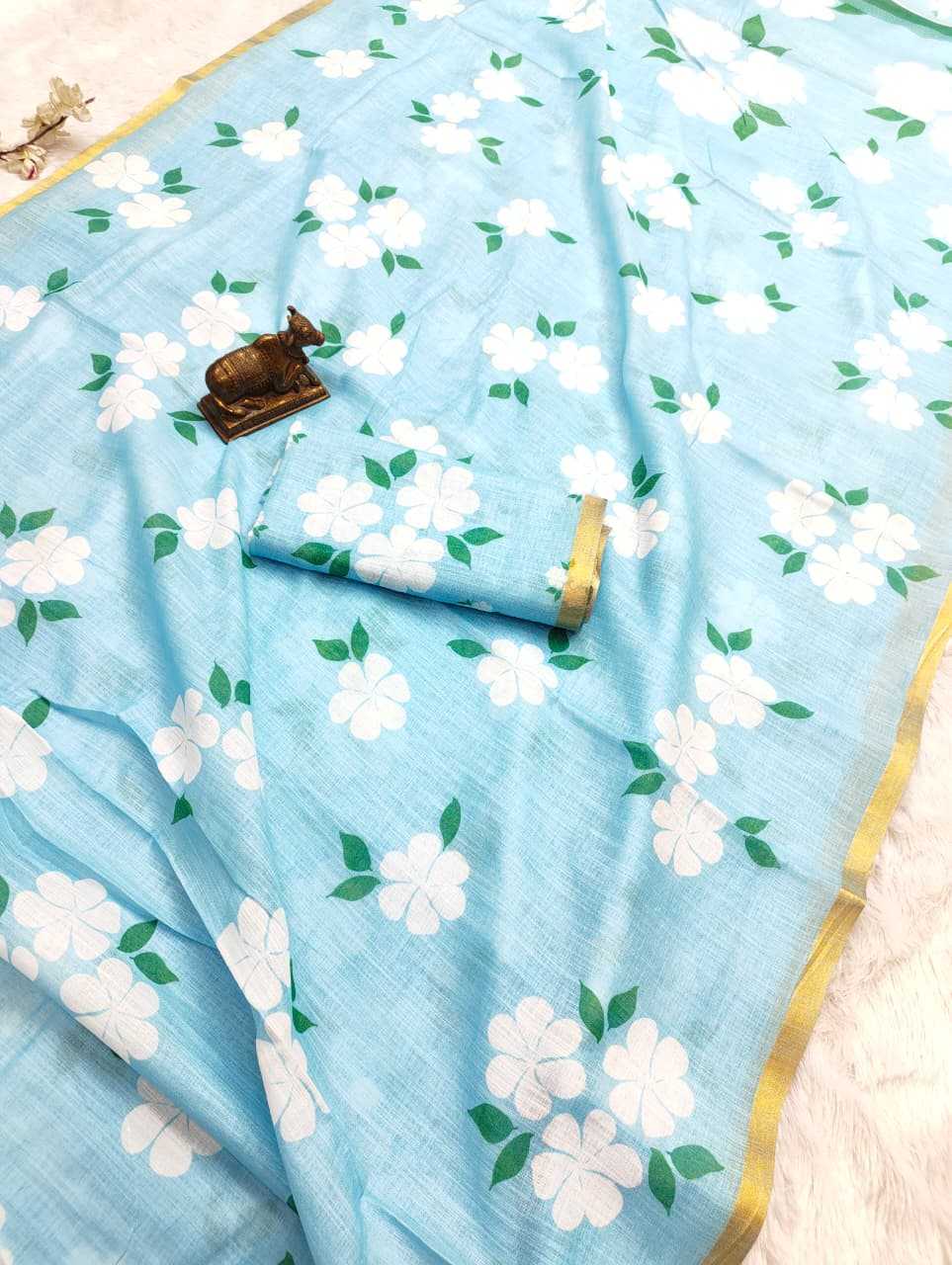 Linen Printed Saree