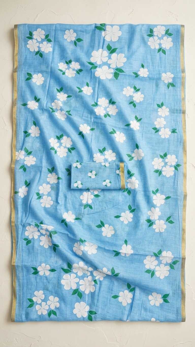 Linen Printed Saree