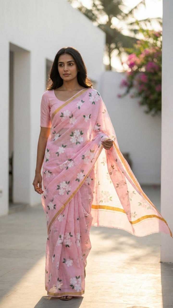 Linen Printed Saree