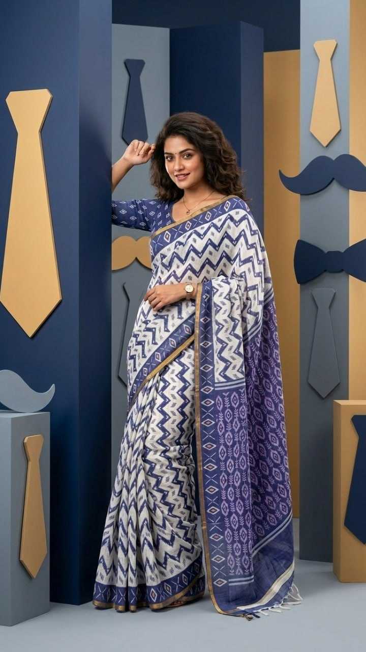 Linen Designer Saree