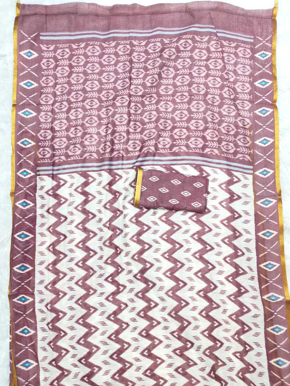 Linen Printed Saree