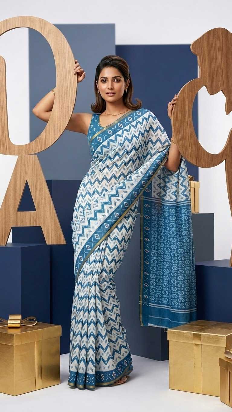Linen Printed Saree