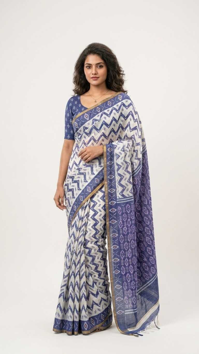 Linen Printed Saree