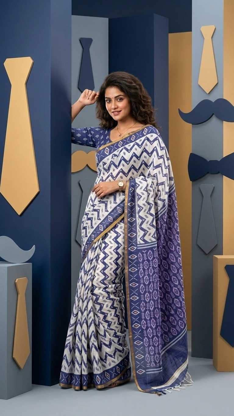 Linen Printed Saree