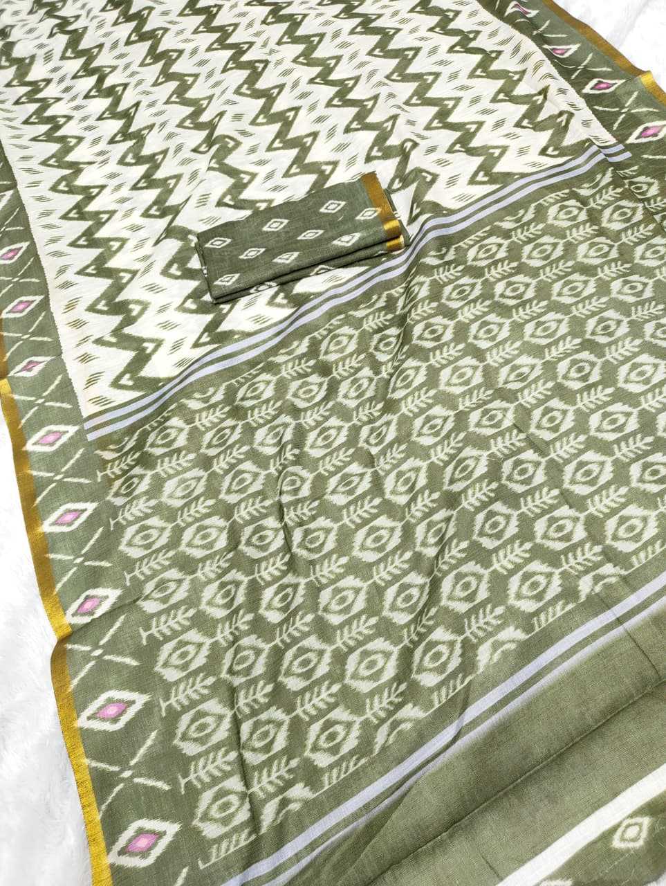 Linen Printed Saree