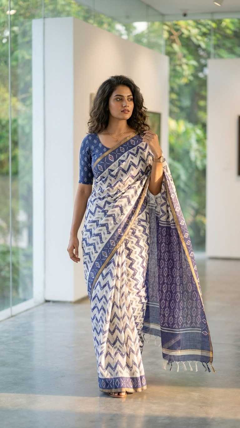 Linen Printed Saree