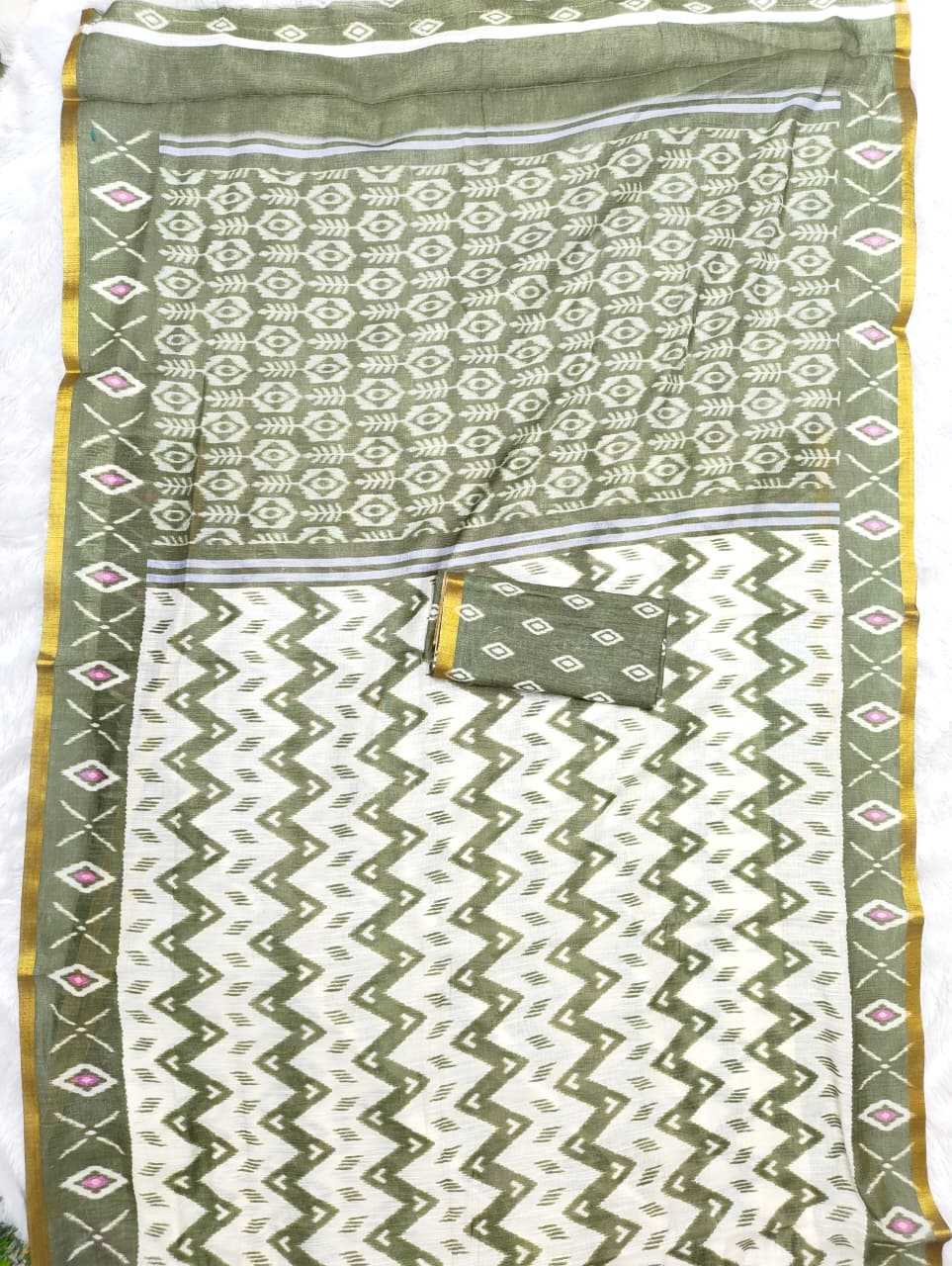 Linen Printed Saree