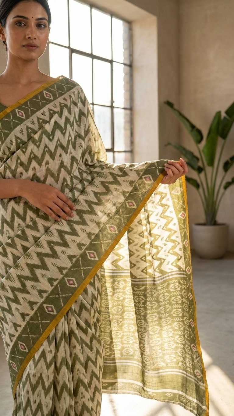 Linen Printed Saree