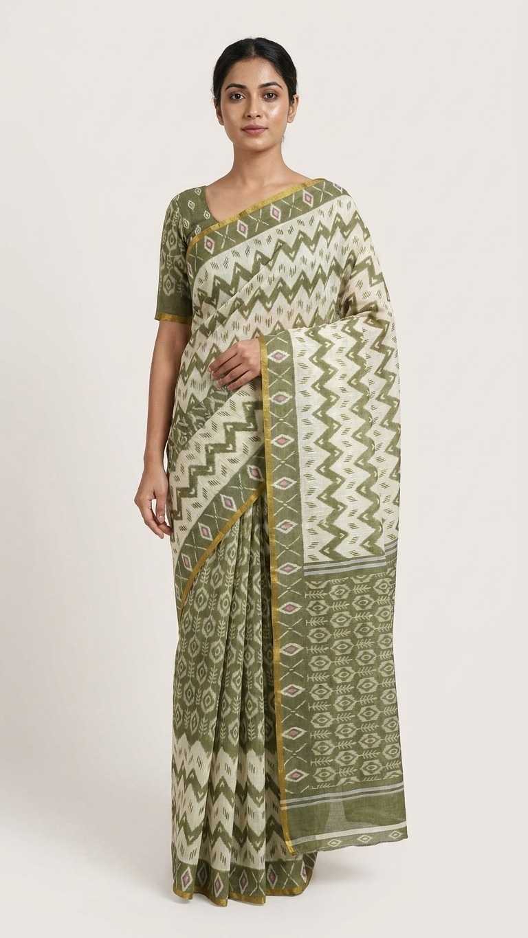 Linen Printed Saree