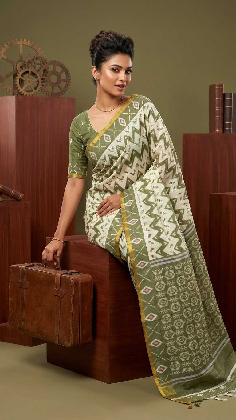 Linen Printed Saree