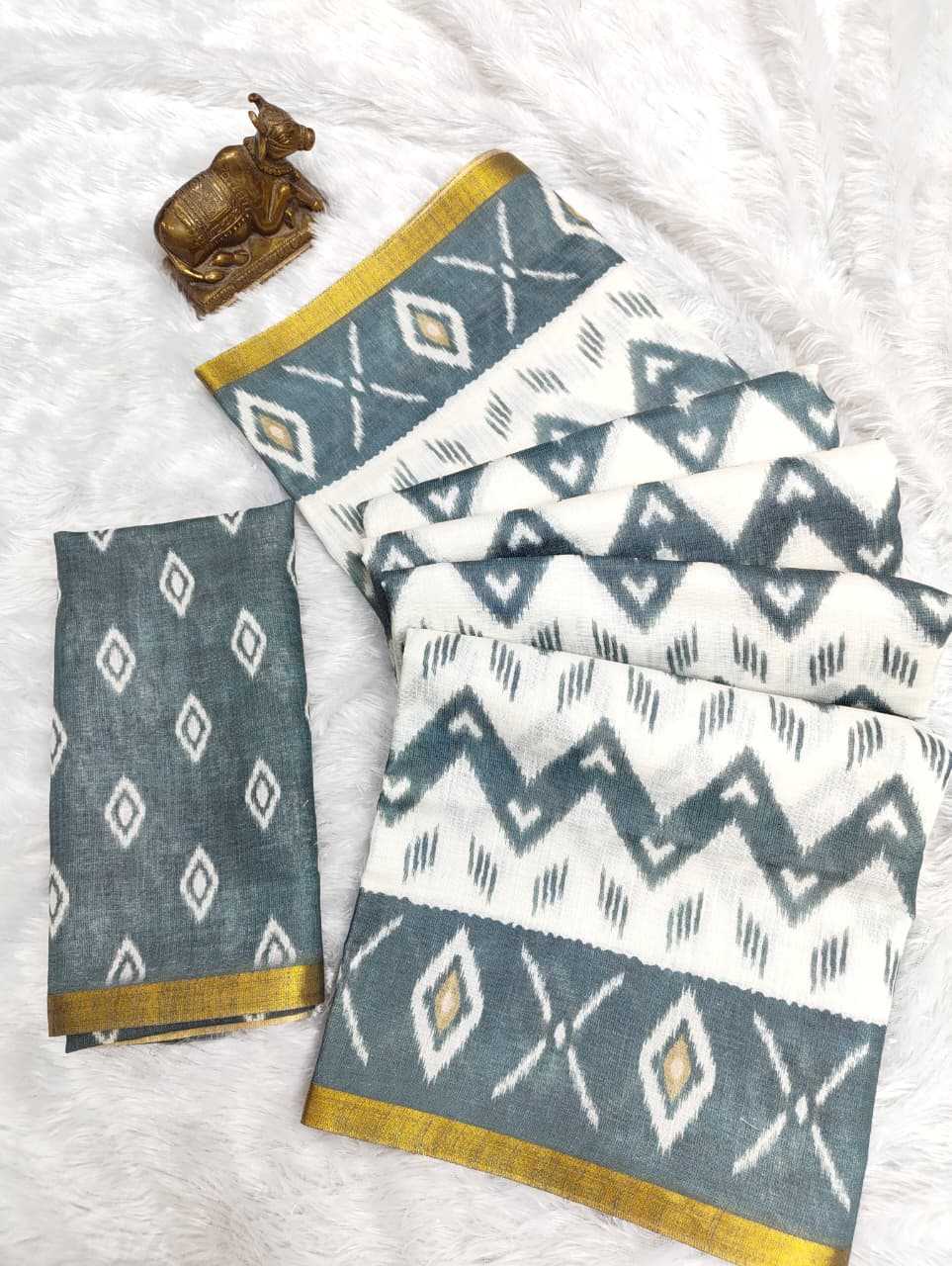 Linen Printed Saree