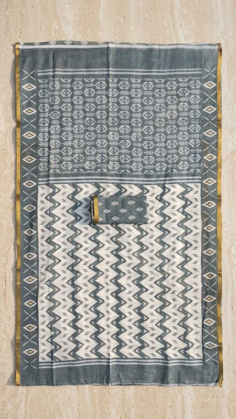 Linen Printed Saree