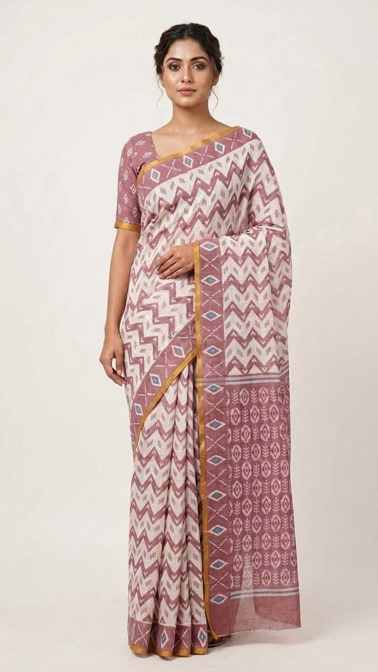 Linen Printed Saree