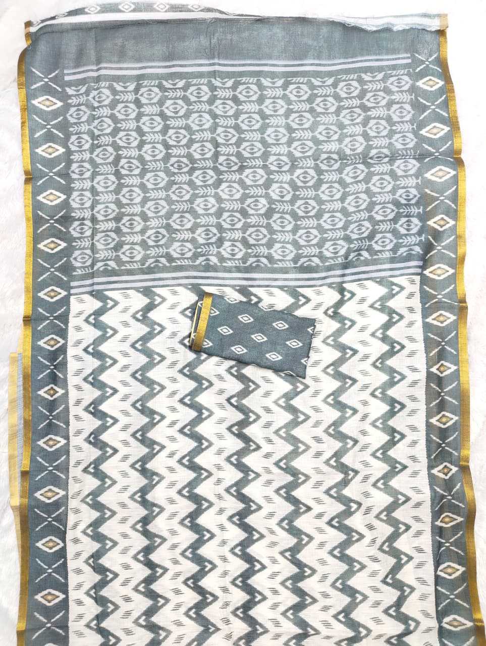 Linen Printed Saree