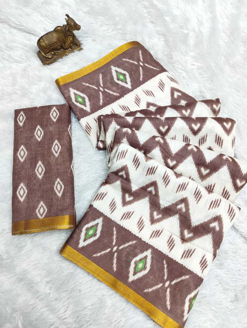 Linen Printed Saree