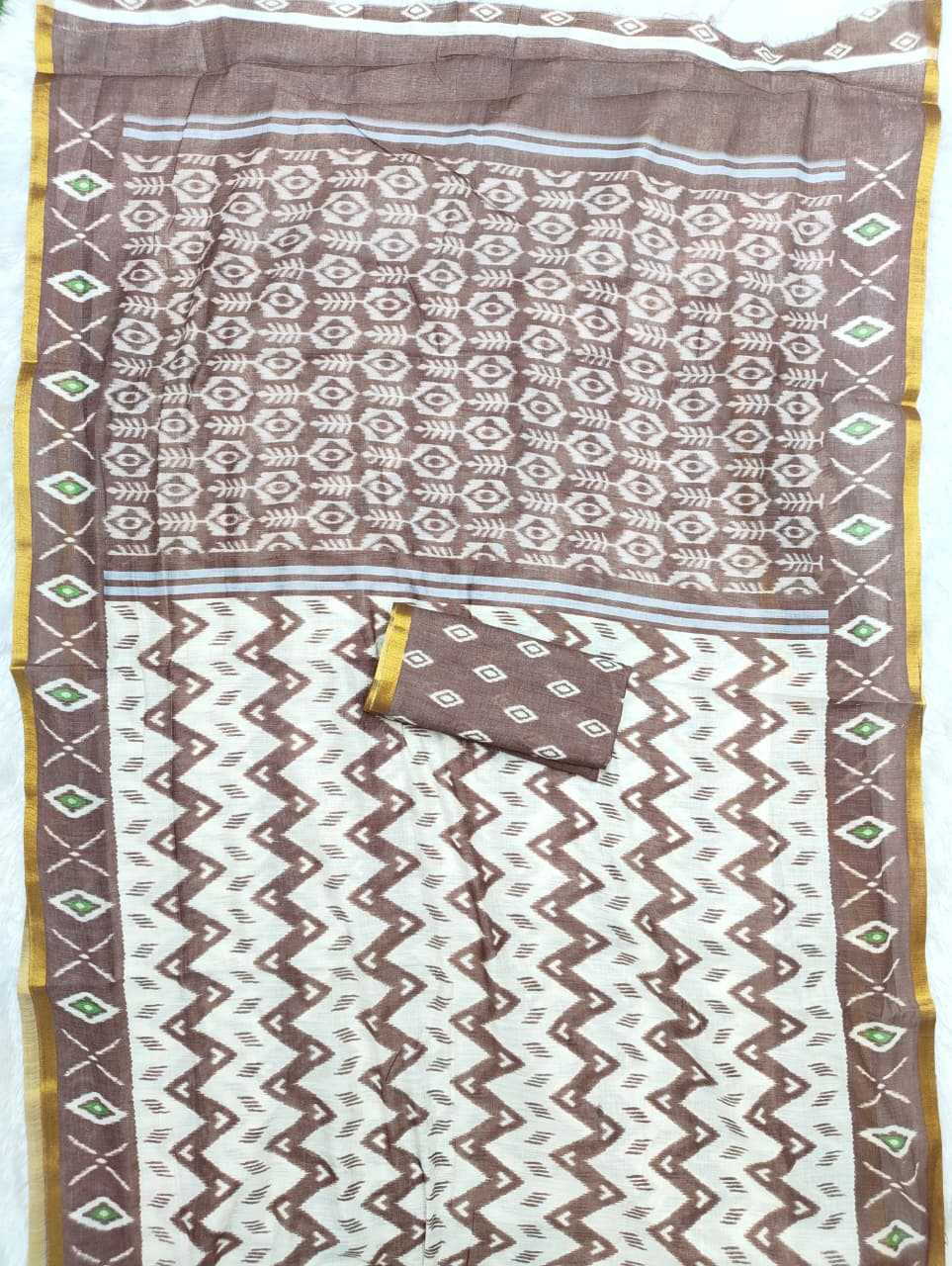 Linen Printed Saree