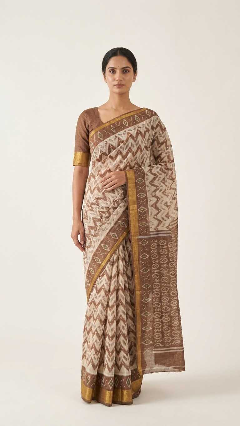 Linen Printed Saree
