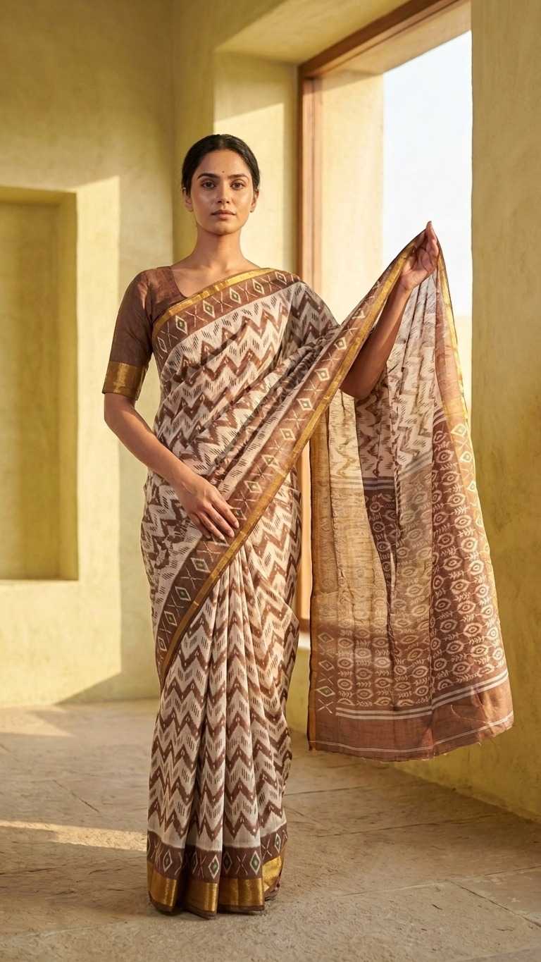 Linen Printed Saree