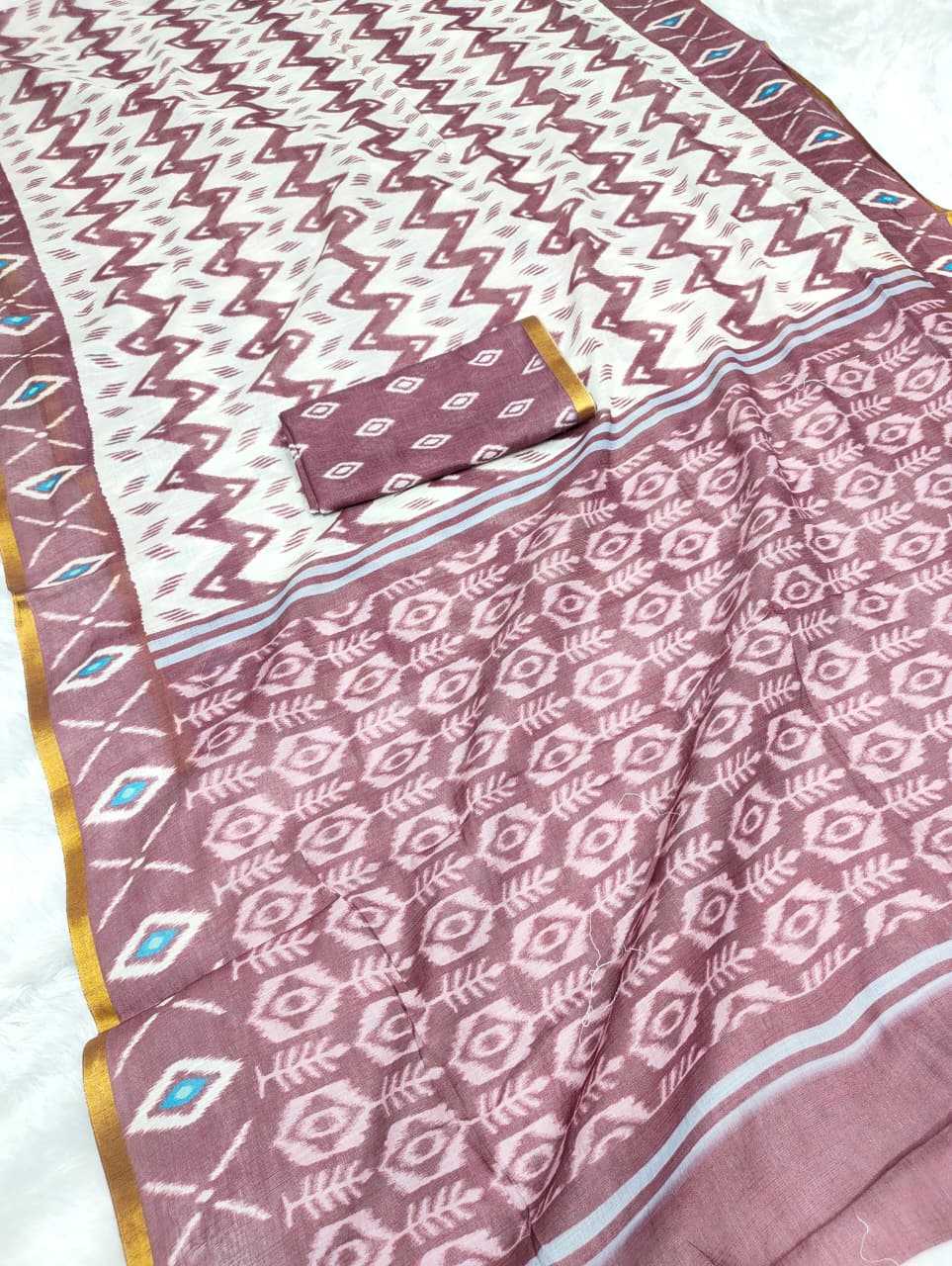 Linen Printed Saree