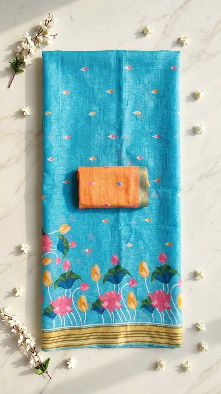 Linen Fancy Saree