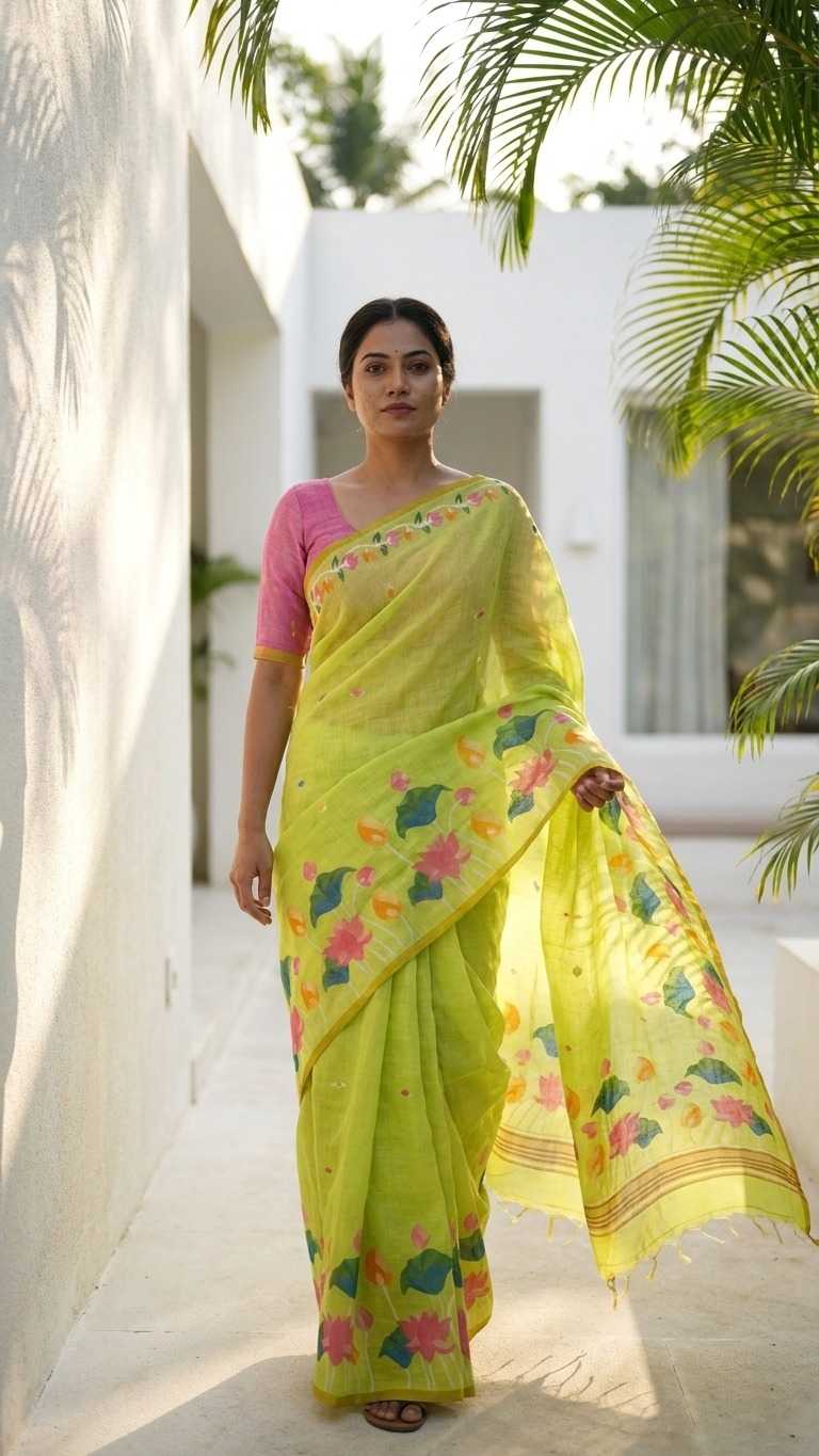 Linen Fancy Saree