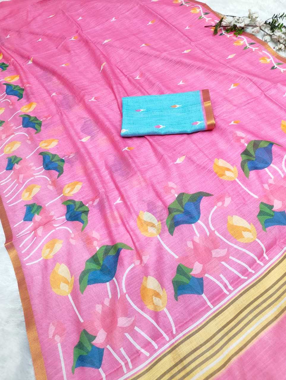 Linen Fancy Saree