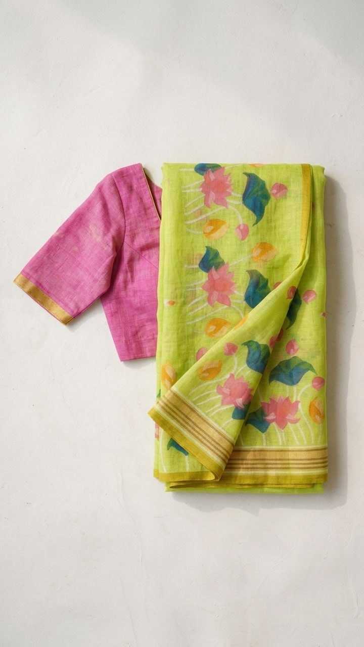 Linen Printed Saree