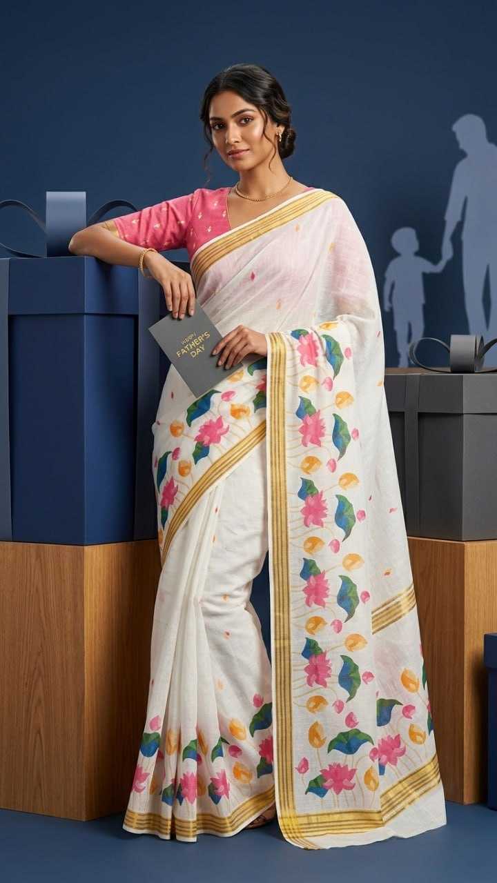 Linen Printed Saree