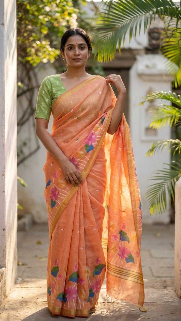 Linen Printed Saree