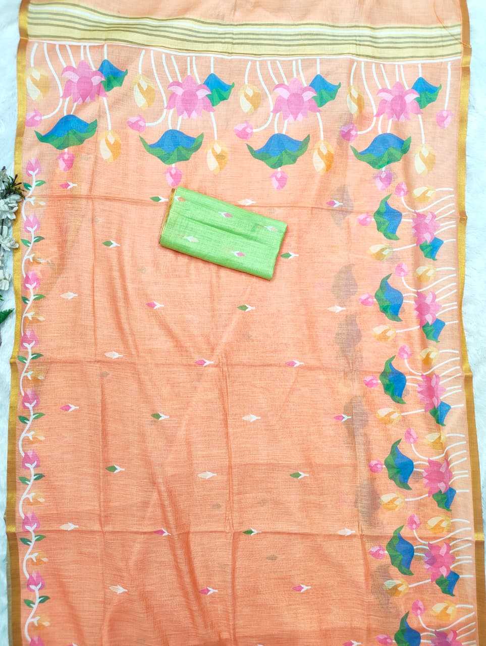 Linen Printed Saree