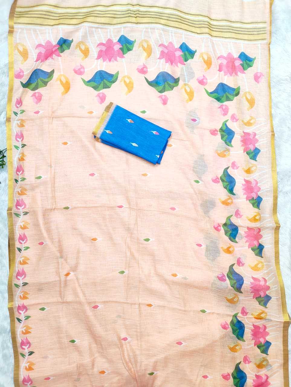 Linen Printed Saree