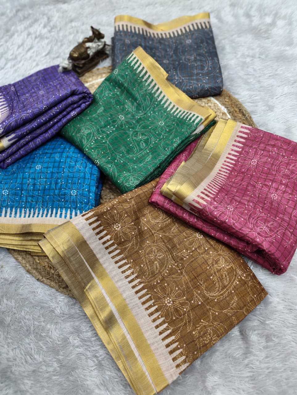 Linen Designer Saree