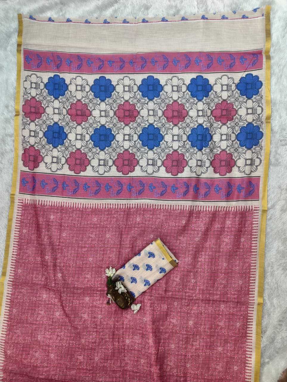 Linen Designer Saree