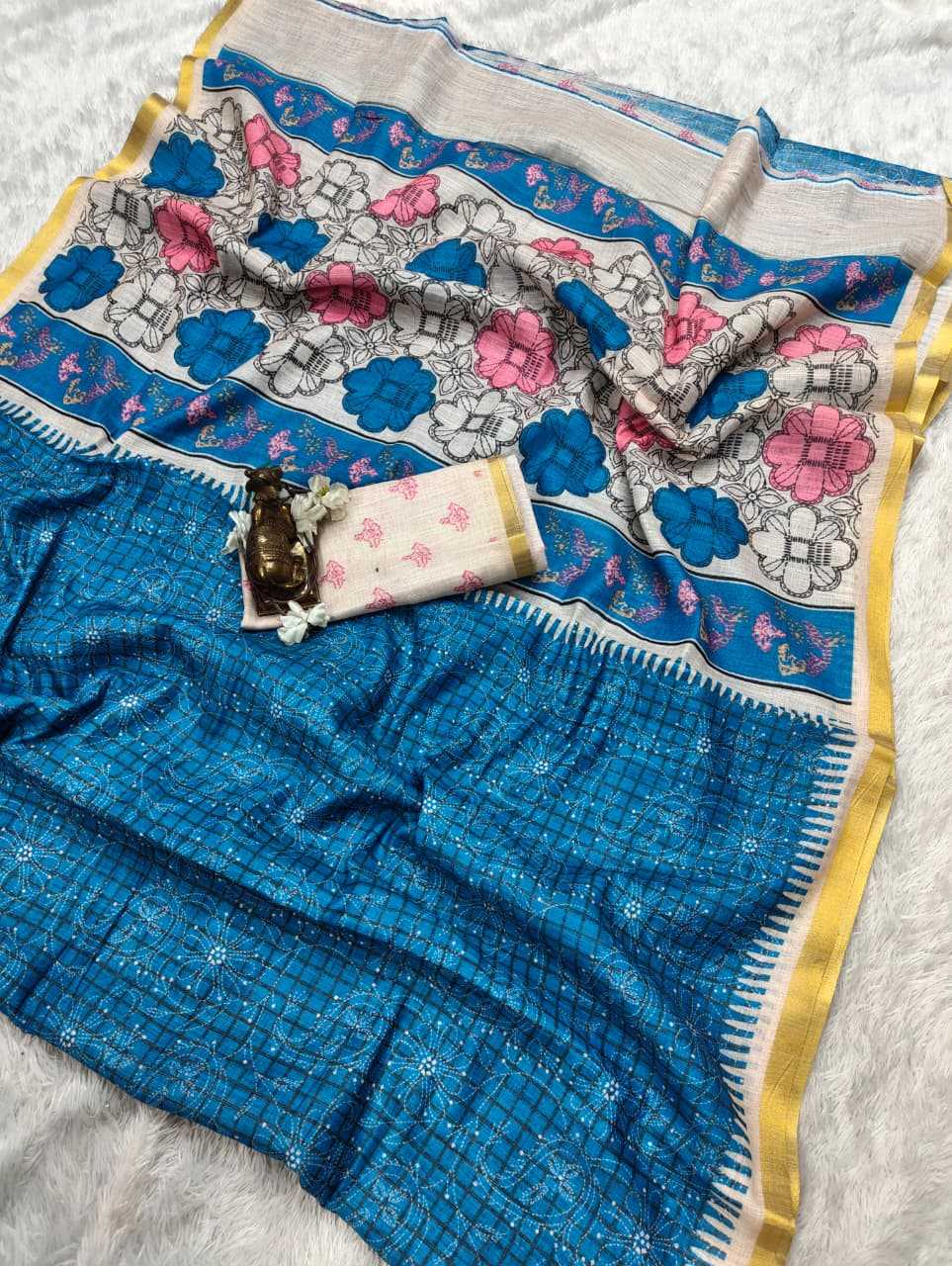 Linen Designer Saree