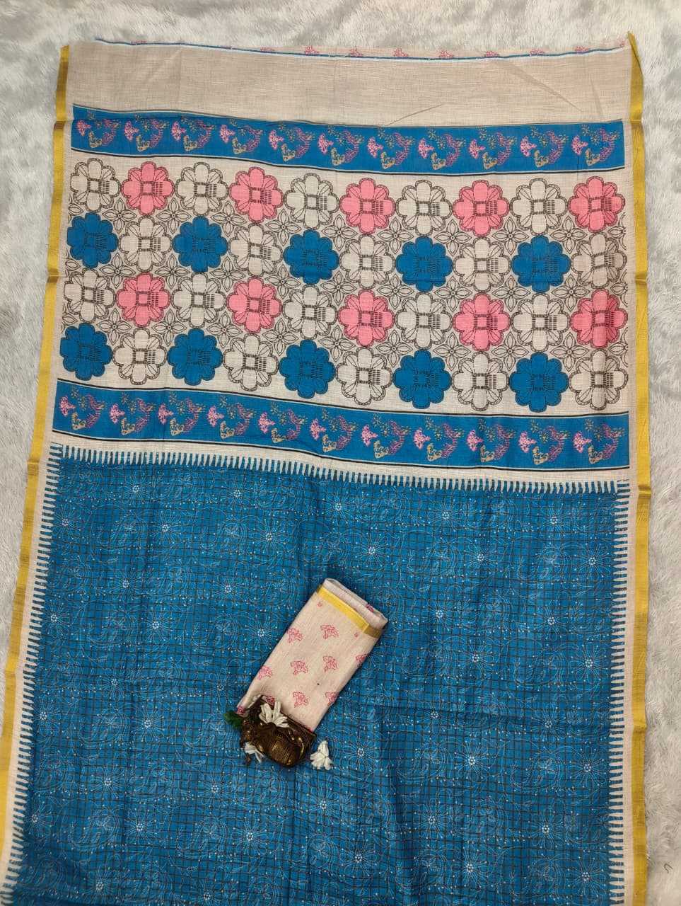 Linen Designer Saree