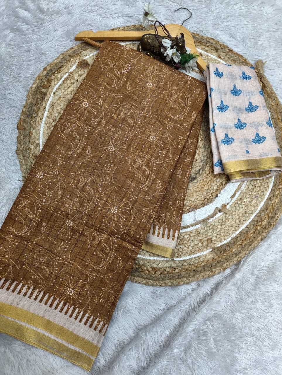 Linen Designer Saree