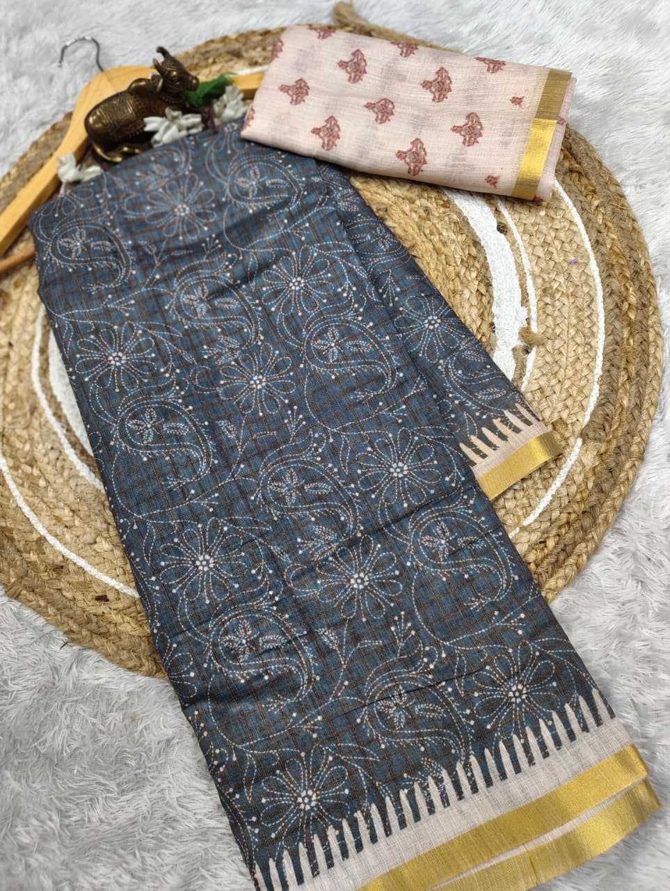 Linen Designer Saree